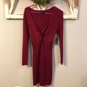 Burgundy dress